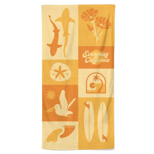 Shop Everyday California Sundaze Beach Towel In Pale Yellow/beige
