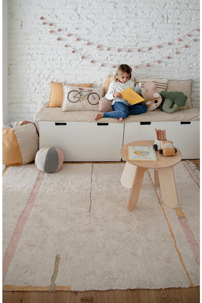 Kids' Washable Lanes Rug, Alternate, color, VINTAGE NUDE