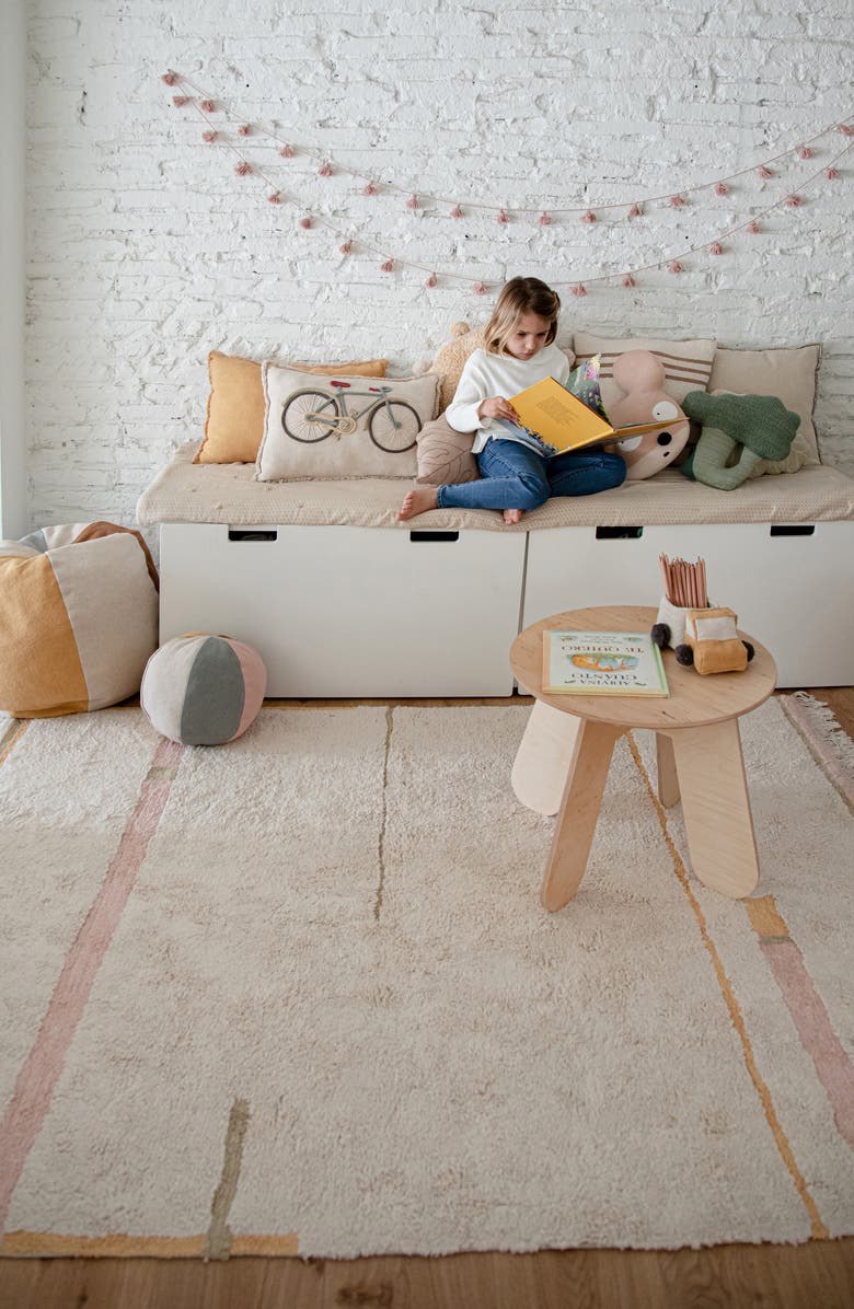 Lorena Canals Kids' Washable Lanes Rug, Alternate, color, Vintage Nude