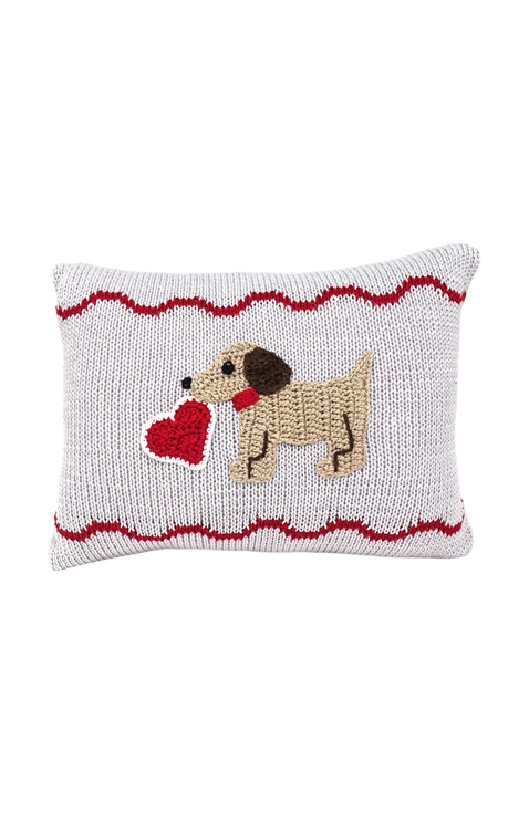 Valentine Puppy Dog Mini Pillow