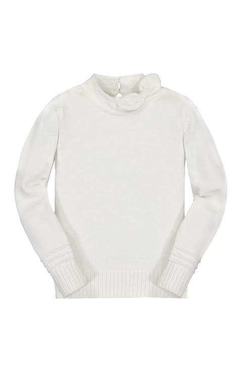 Baby Girls' Tie-Neck Sweater, Infant