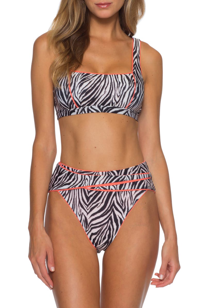 Becca Animal Kingdom Bralette Bikini Top, Alternate, color, 