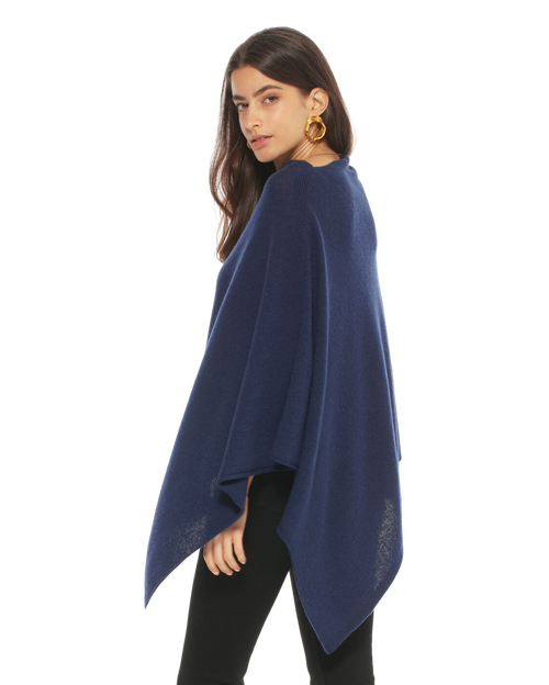 Monticelli Cashmere Essential Pure Cashmere Poncho In Pink