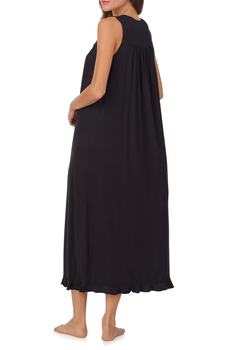 Sleeveless Ballet Jersey Nightgown, Alternate, color, BLACK
