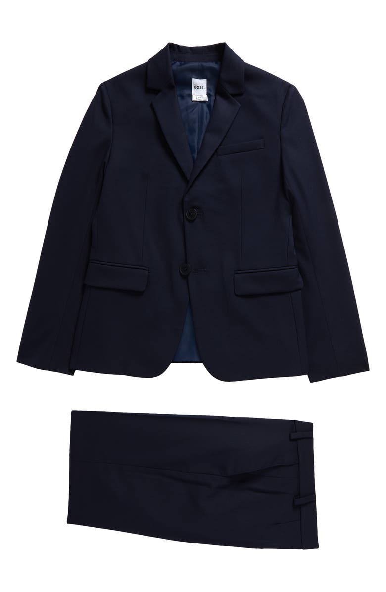 BOSS Kidswear Kids' Solid Two-Piece Suit, Main, color,
