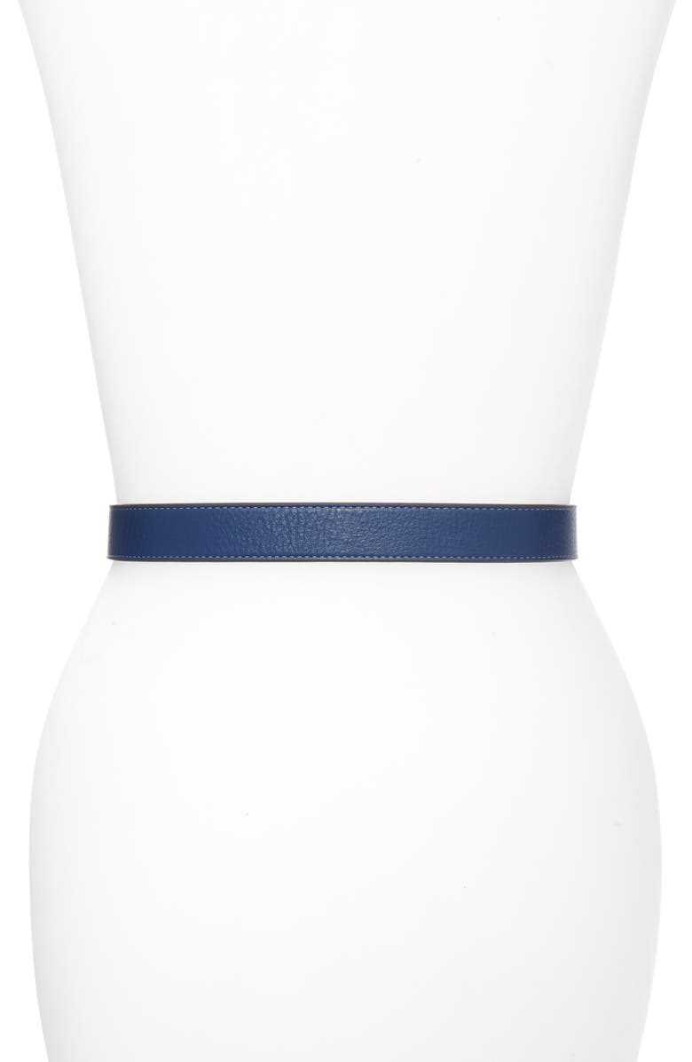 Tory Burch T-Logo Reversible Leather Belt, Alternate, color,