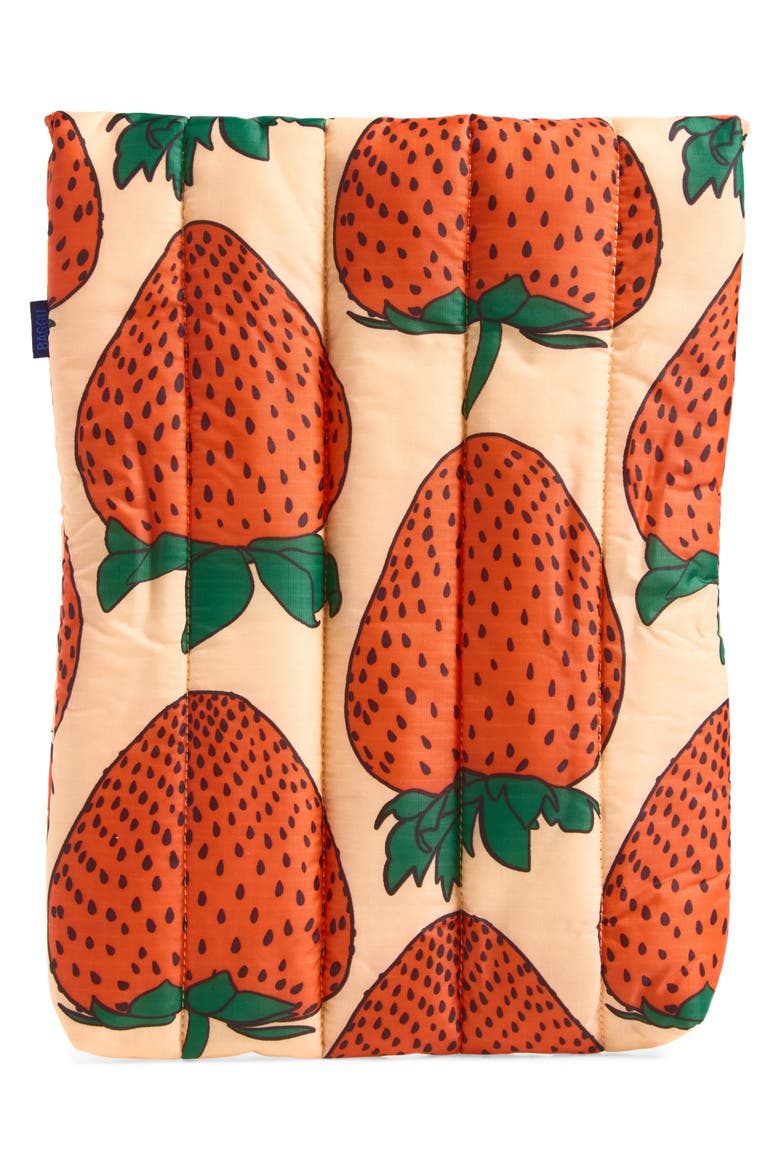 Puffy 13/14" Laptop Sleeve, Alternate, color, STRAWBERRY