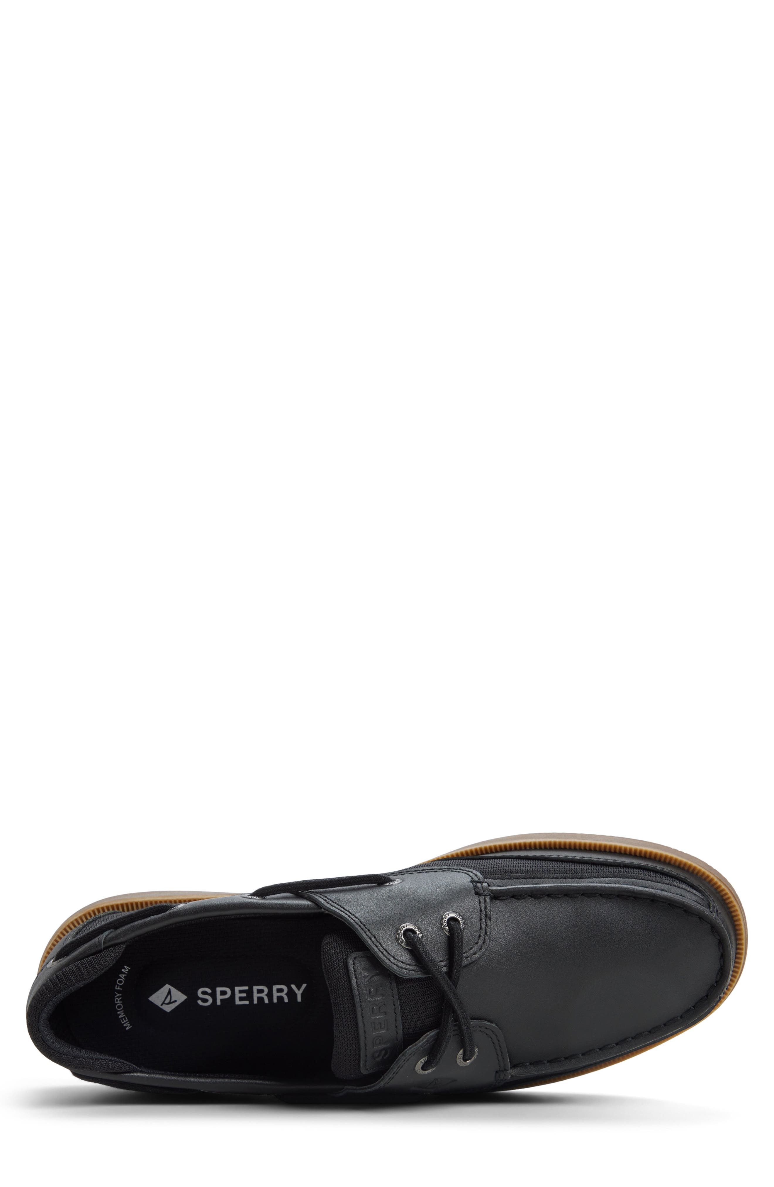 Sperry Surveyor 2-Eye Boat Shoe, Alternate, color, Black