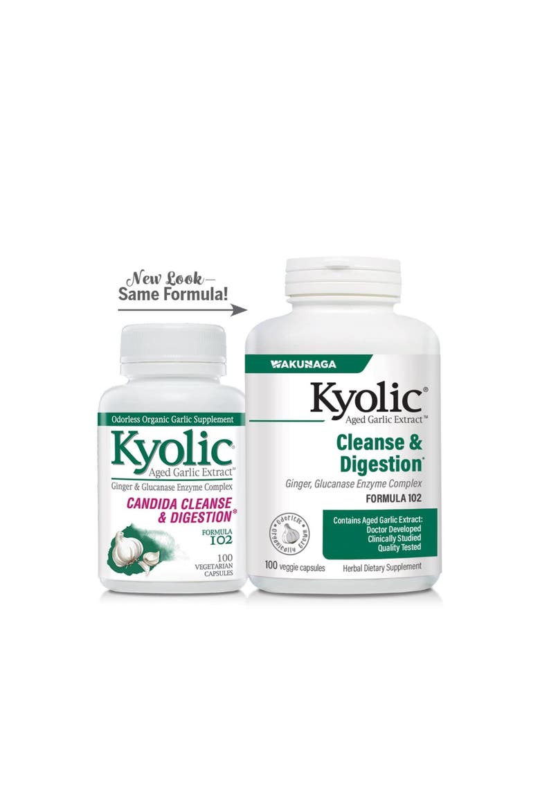 Aged Garlic Extract Formula 102, Cleanse & Digestion, Ginger and Enzyme Complex, 100 Capsules, Alternate, color, None