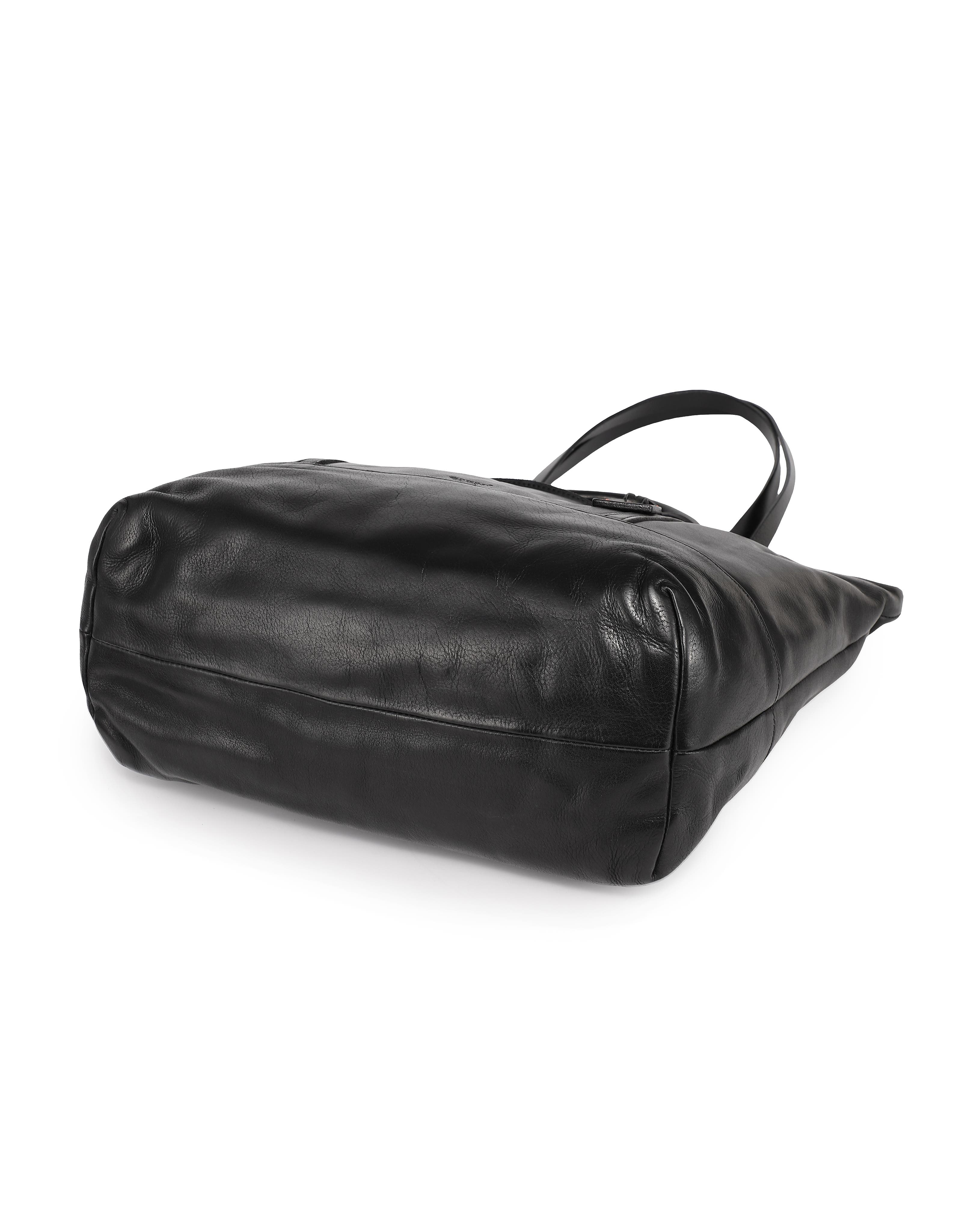 OLD TREND Crocus Genuine Leather Spacious Carryall Tote, Alternate, color, Black