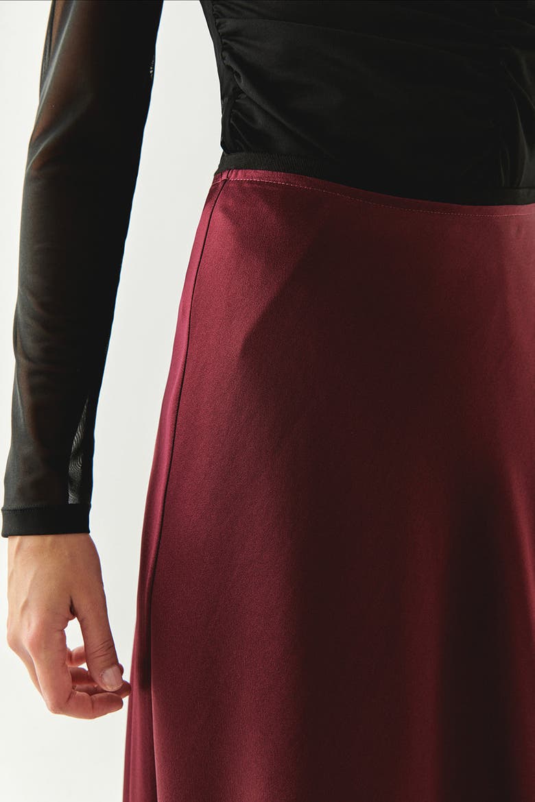 Justice A Line Midi Skirt, Alternate, color, RED