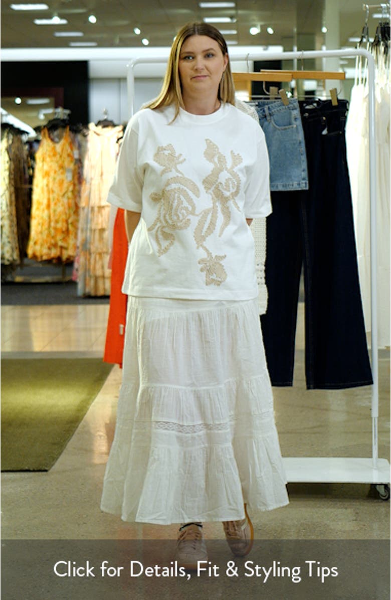 Embroidered Oversized T-Shirt, sales video thumbnail