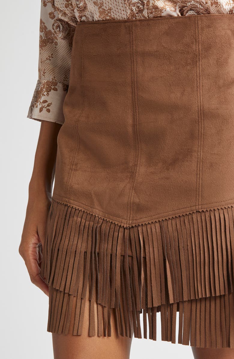 L'AGENCE Lyle Fringe Miniskirt, Alternate, color,