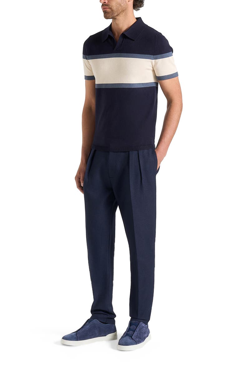 Hubert Slim Tailored Trousers, Alternate, color, Navy