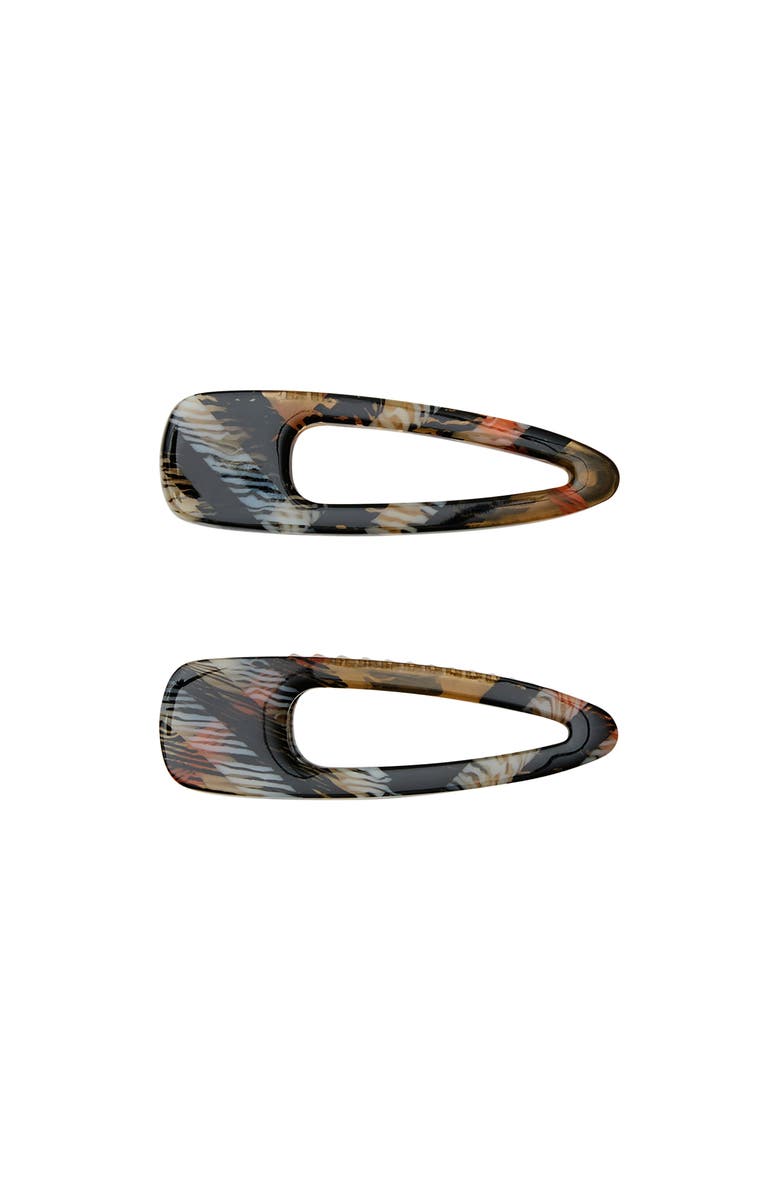 Burberry Small Check Hair Clips, Main, color, Sand Beige