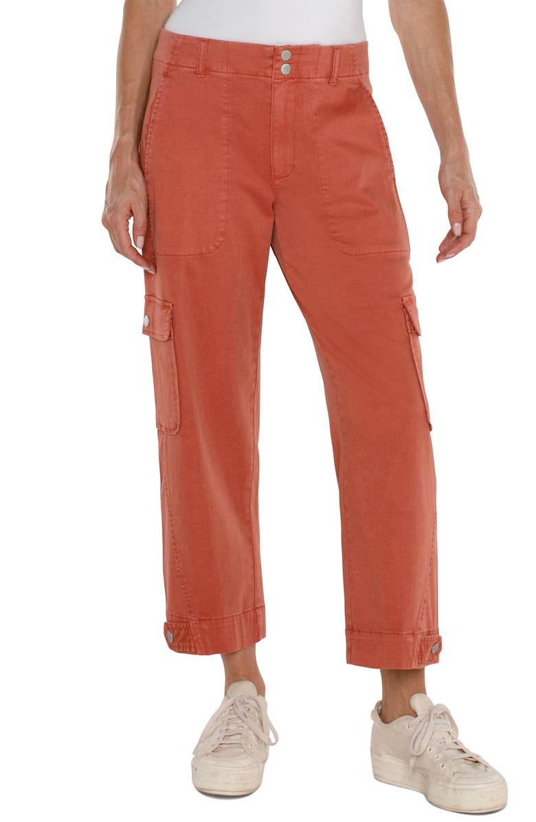 Liverpool Los Angeles Utility Stretch Twill Crop Cargo Pants, Main, color, 