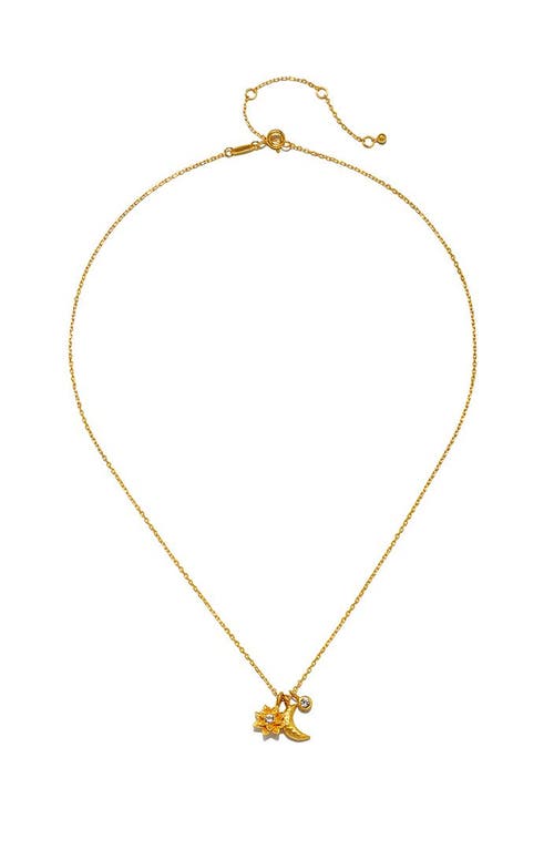Satya Jewelry Spirit In Transformation Lotus Moon Necklace In Gold