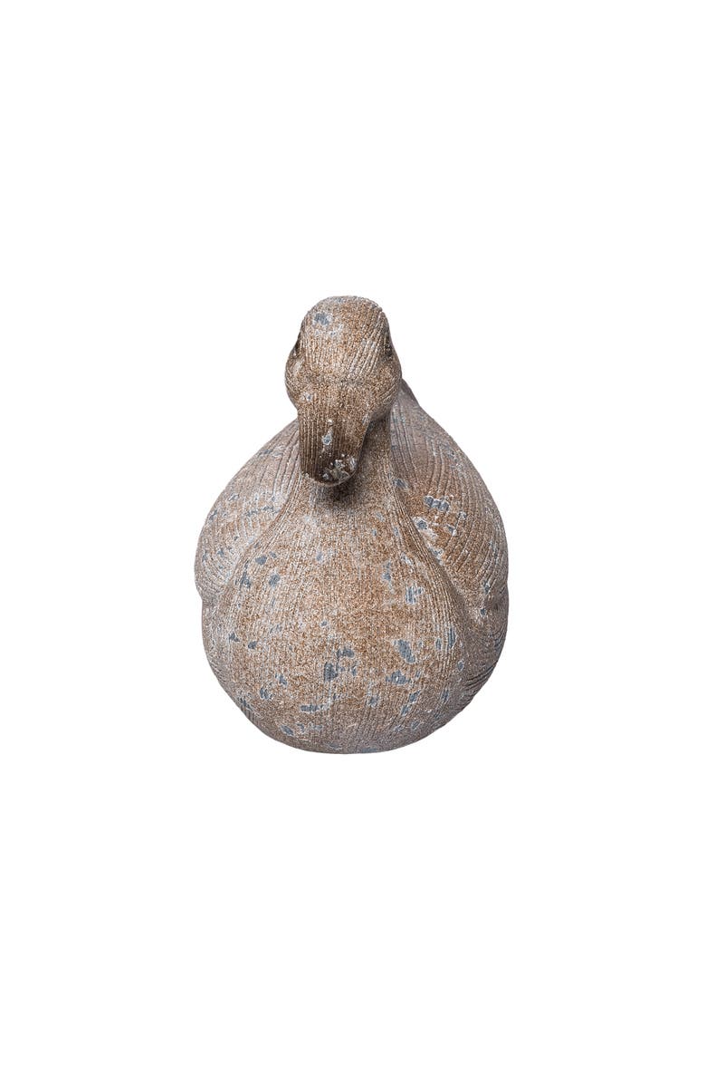 Transpac Resin Garden Duck Garden Accents Multicolored for Spring Home Decor, Alternate, color, Brown