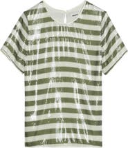 Zadig & Voltaire Tchao Sequin Stripe Top