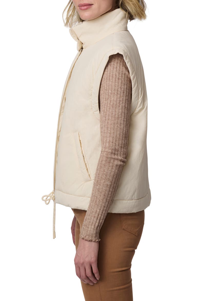 Recycled Nylon Crinkle Vest, Alternate, color, IVORY