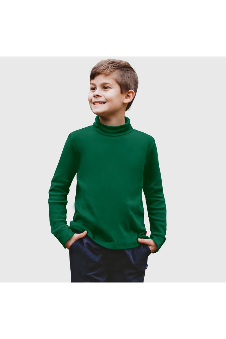Unisex Soft 100% Cotton Turtleneck, Main, color, Forest Green
