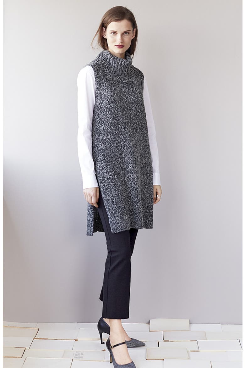 Sleeveless Cowl Neck Tunic, Alternate, color, GREY- BLACK MARL