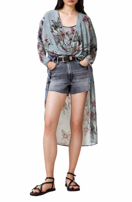 Avala High Low Floral Wrap Top