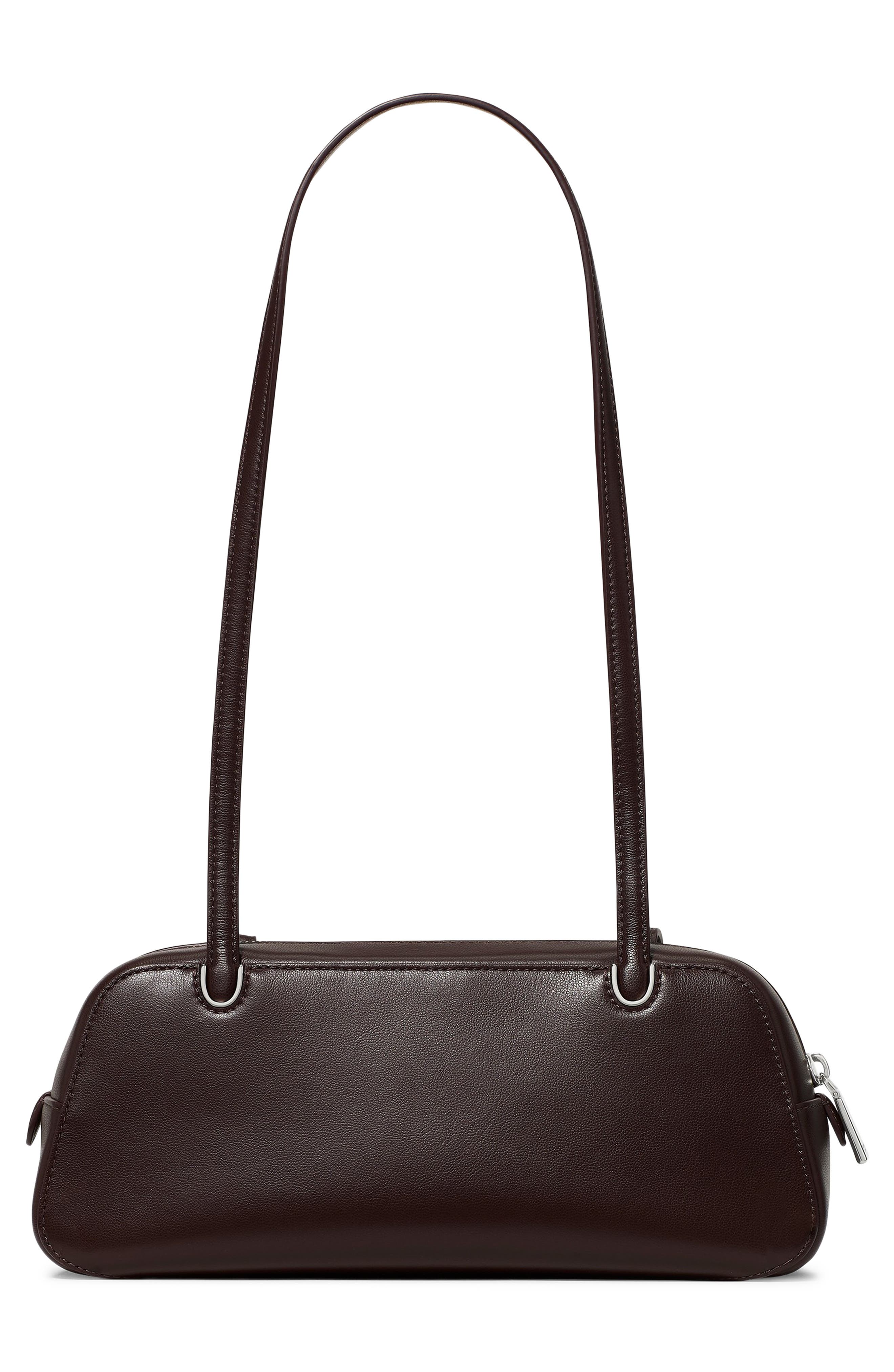 Kate Spade New York grace fine grain leather shoulder bag, Alternate, color, Hot Fudge