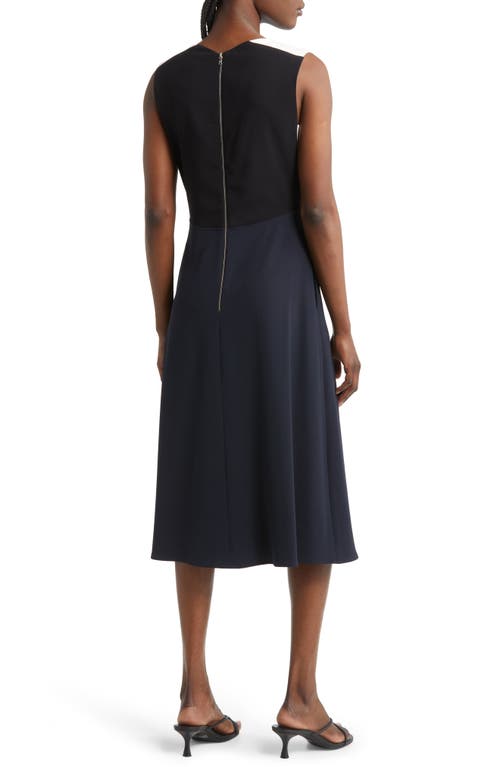 Judith & Charles Shea Sleeveless Colorblock Midi Dress