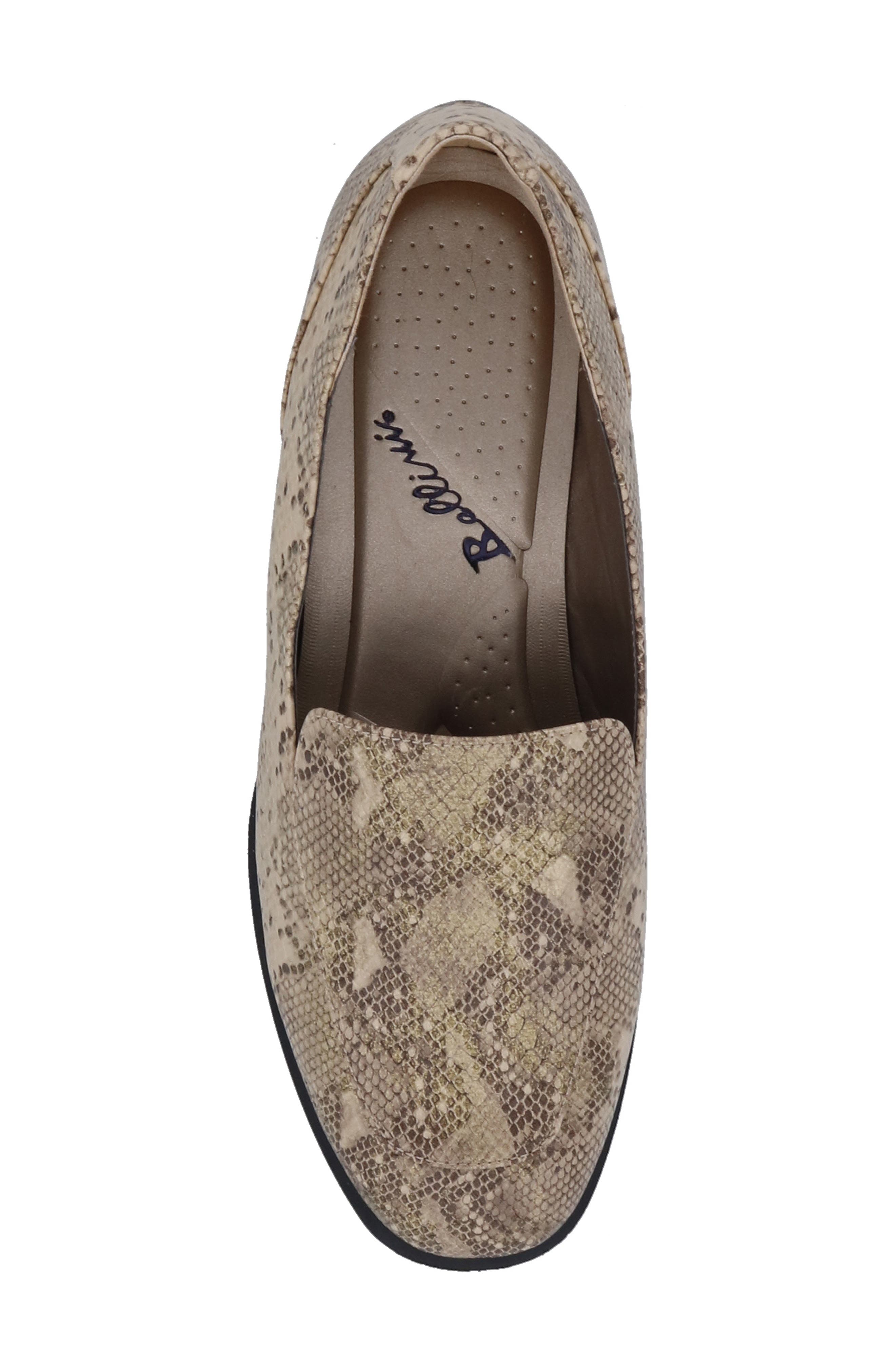 Haze Snakeskin Embossed Loafer, Alternate, color, BRONZE