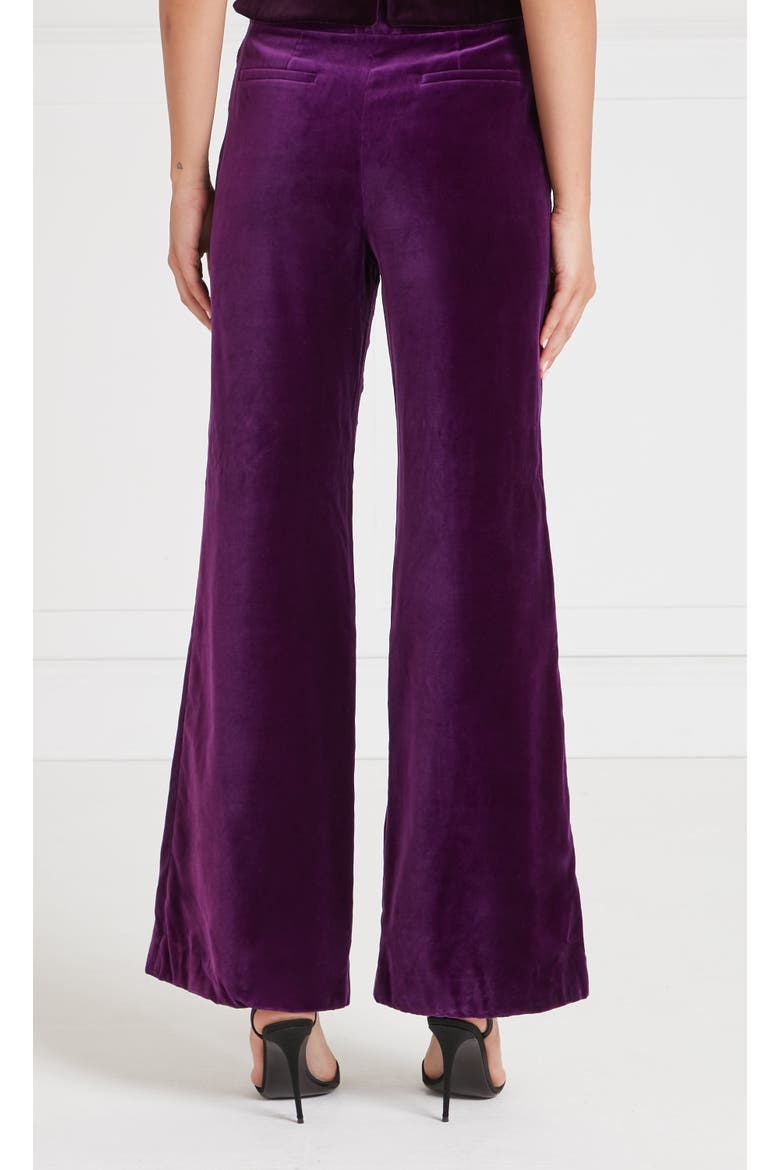 Clove Velvet Waisted Trousers, Alternate, color, Dark Amethyst