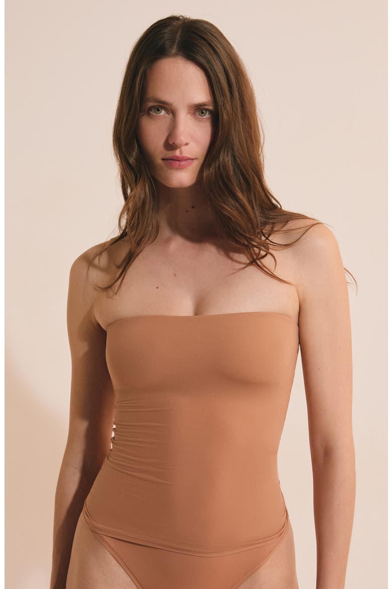 Pure Soft Strapless Bustier Top, Alternate, color, BLUSH