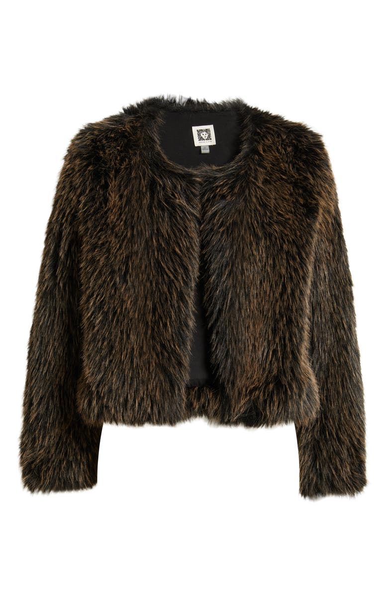 Anne Klein Faux Fur Jacket, Alternate, color,