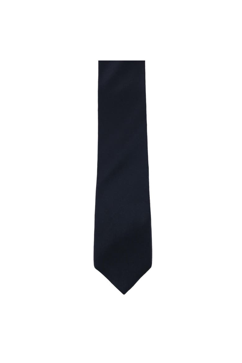 Sutton Solid Color Silk Brace and Necktie Combo, Alternate, color, Black