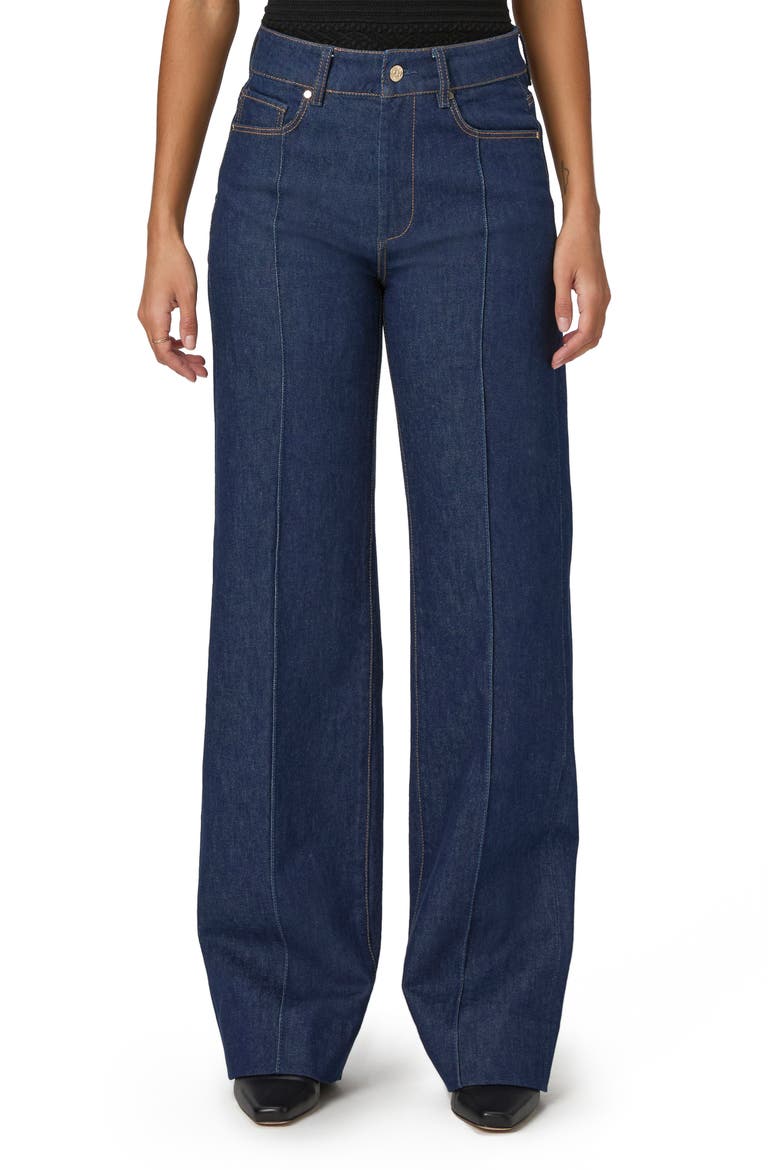 Sasha Pintuck High Waist Wide Leg Jeans, Main, color, ANAIS