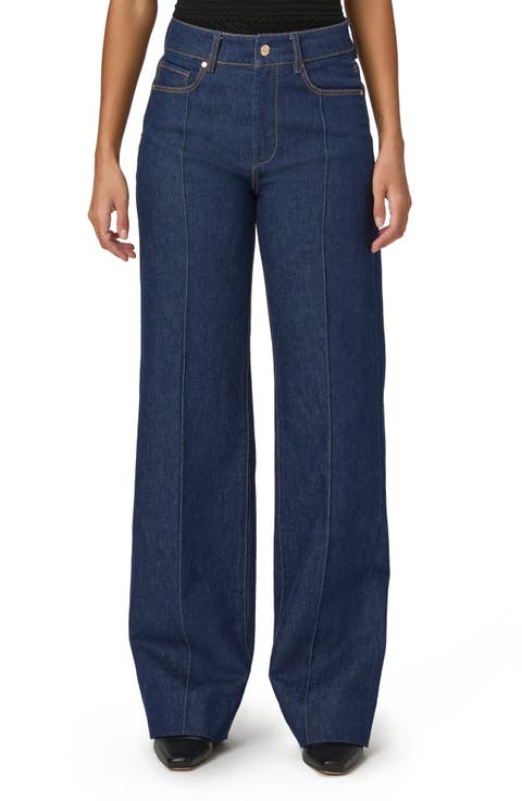 Sasha Pintuck High Waist Wide Leg Jeans (Anais)
