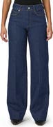 PAIGE Sasha Pintuck High Waist Wide Leg Jeans