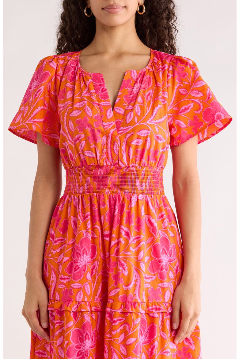Haylie A-Line Dress, Alternate, color, ORANGE-FUCHSIA