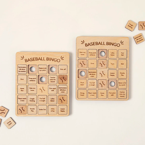 Baseball Bingo Set of 2 by Woodtech