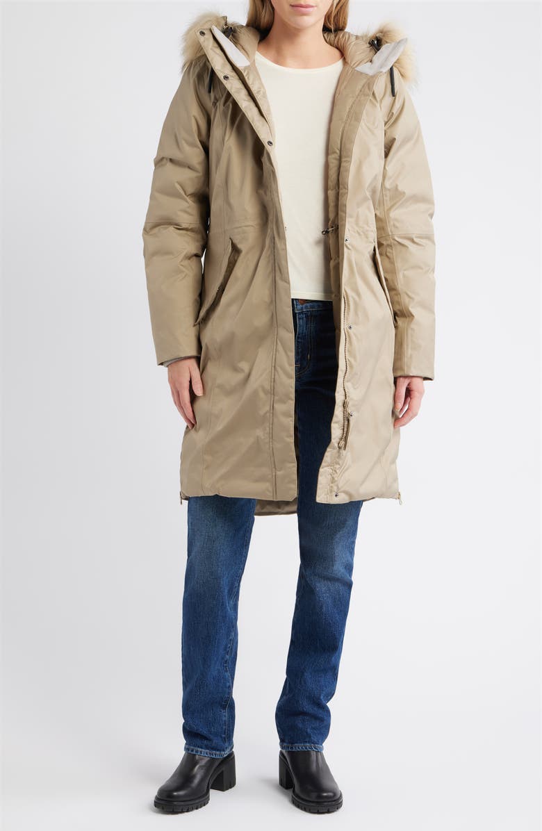 Helly Hansen Vega Waterproof Insulated Parka with Faux Fur Trim, Alternate, color, Pebble