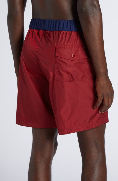 Moncler Nylon Logo Swim Shorts In Inkling