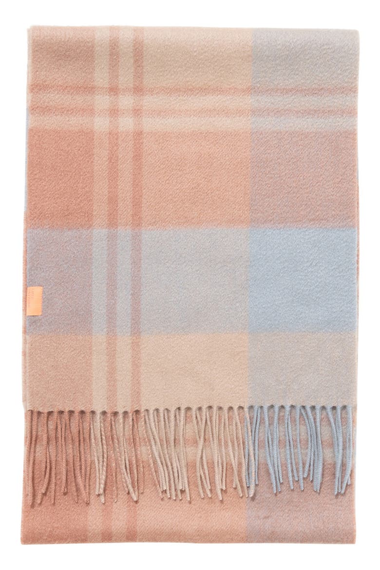 Plaid Cashmere Scarf, Alternate, color, PINK