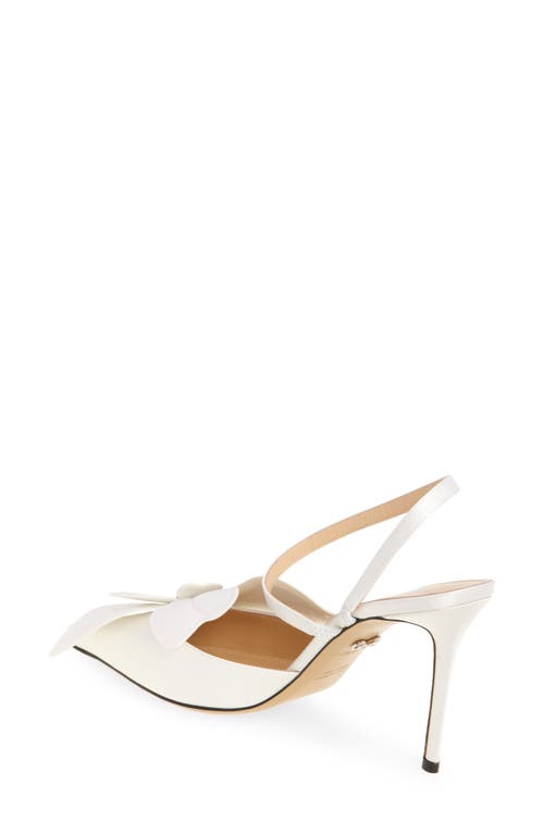 Mach&mach Mach & Mach Orchid Slingback Pump In White