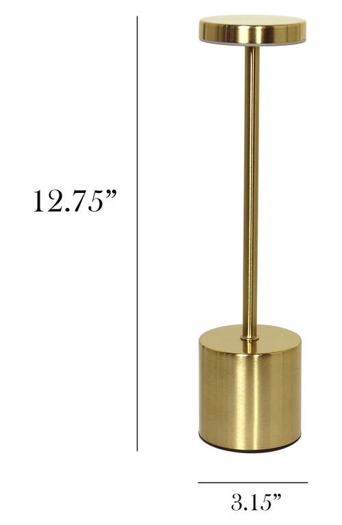 Lalia Home Touch Activated Wireless Lamp In Gold