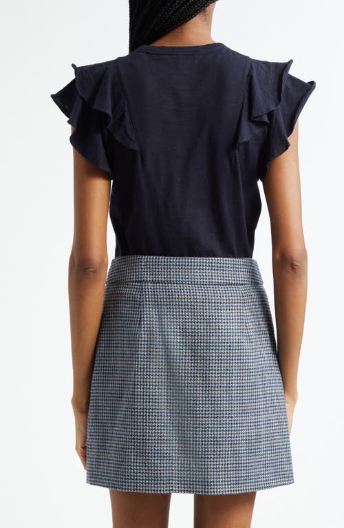 Veronica Beard Bea Ruffle Pima Cotton T-shirt