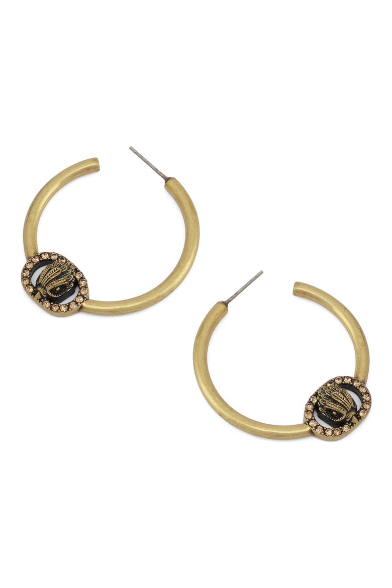 Medium Chelsea Hoop Earrings, Alternate, color, BRASS