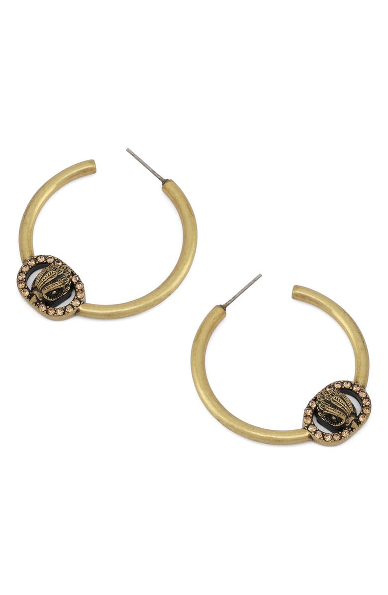 Kurt Geiger London Medium Chelsea Hoop Earrings, Alternate, color, Brass