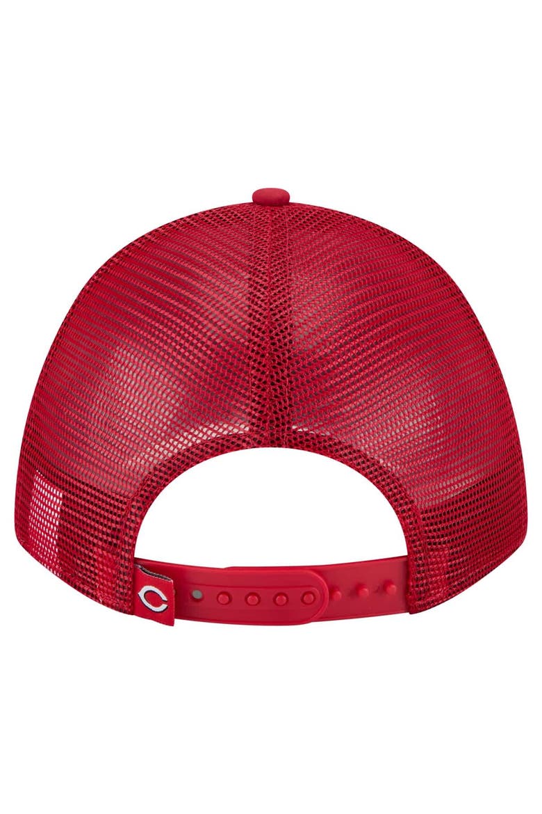 Men's New Era  Red Cincinnati Reds Minimalist 9FORTY A-Frame Adjustable Hat, Alternate, color, Red