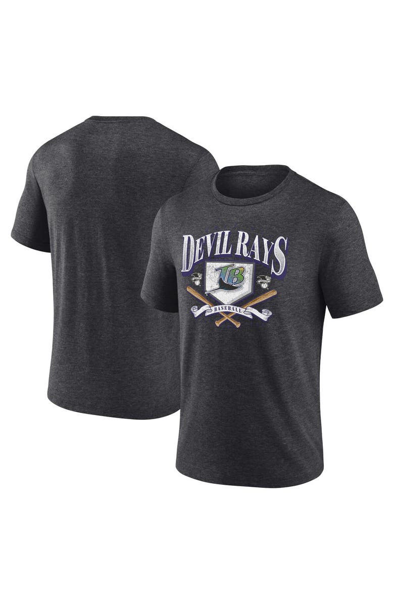 FANATICS Men's Fanatics Branded Heather Charcoal Tampa Bay Rays Home Team Tri-Blend T-Shirt, Main, color, Heather Black