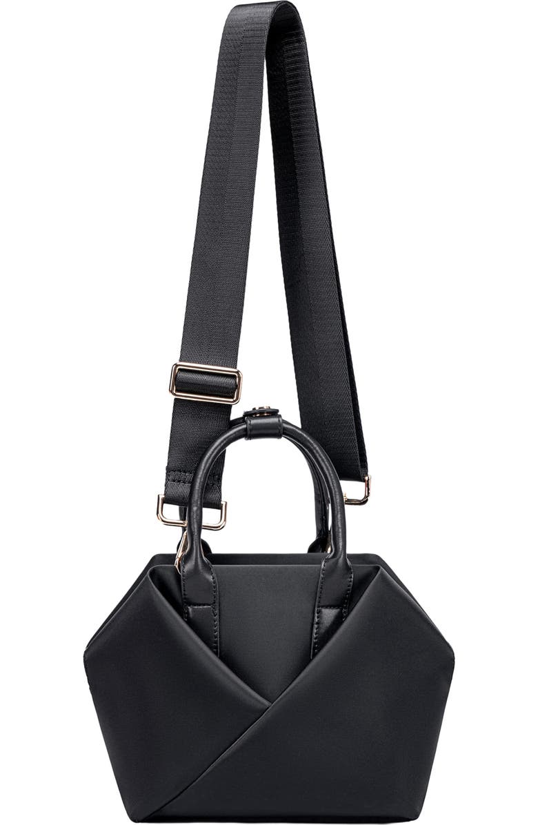 Lux and Nyx Small Origami Crossbody Tote and Handbag For Women, Alternate, color, Black + Gold